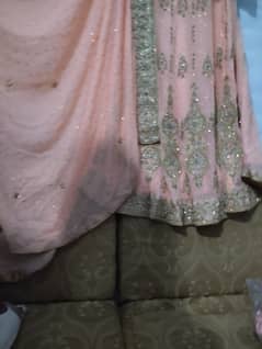 Bridal Maxi (Net Cancan) with 2 jewellery seta and 2 Clutches