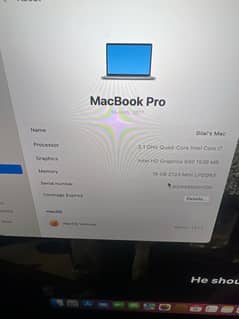 Macbook pro 2017 15 inch 16gb 1tb