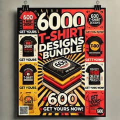 600 T-Shirt Designs Bundle – Download Your Creative Treasure Trove!