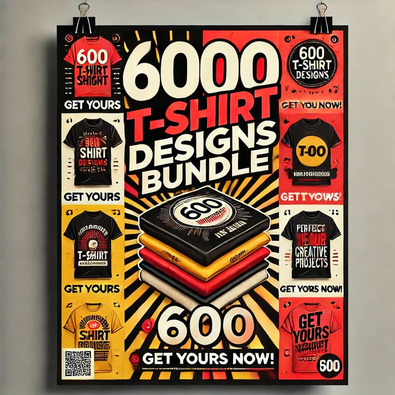 600 T-Shirt Designs Bundle 0