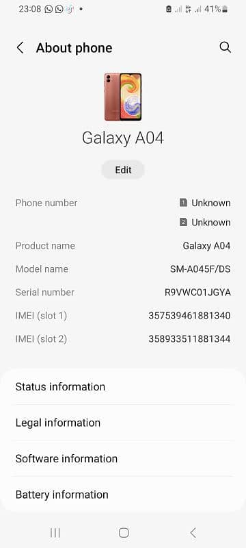 Samsung A04 0