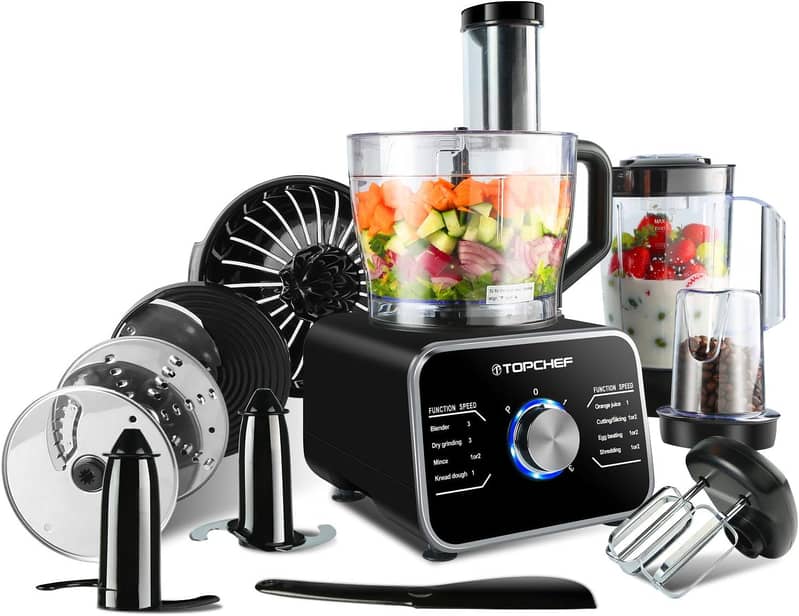 TOPCHEF 1100W Multifunctional Food Processor with 3.5L Bowl 0