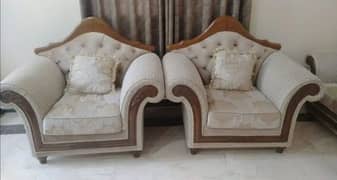 wooden 7 seater sofa