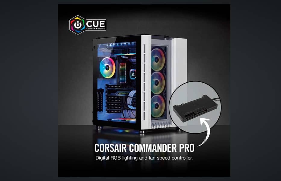 Corsair Commander PRO with 3 Inwin Jupiter AJF120 aRGB Fans Combo 0