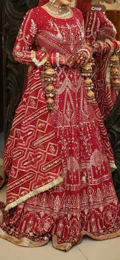 MNR RED BRIDAL LEHNGA