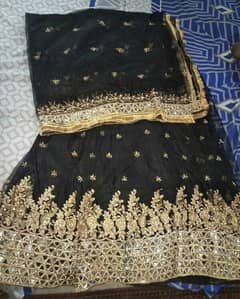 net mirror work lehnga