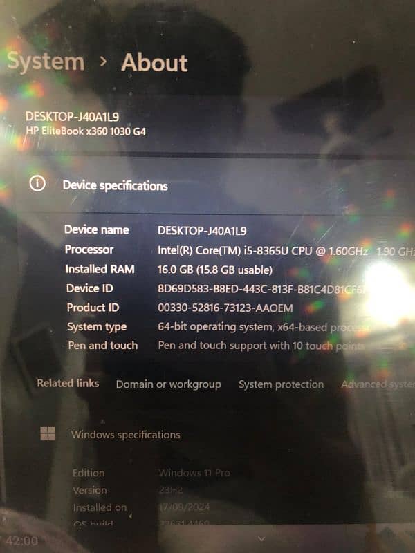 HP Elite book x360 1030 G4 touch 2