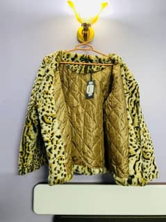 Stylish Faux Fur Leopard Print Jacket – Warm & Trendy *Negotiable*