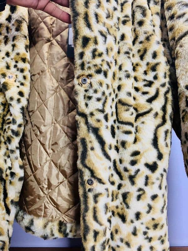 Stylish Faux Fur Leopard Print Jacket *Negotiable* Medium Size 7