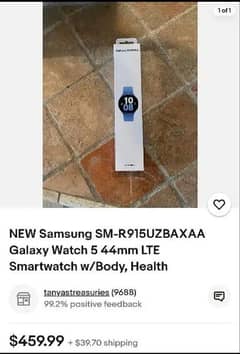 samsung galaxy watch 5 44mm 915u 4g. . . .