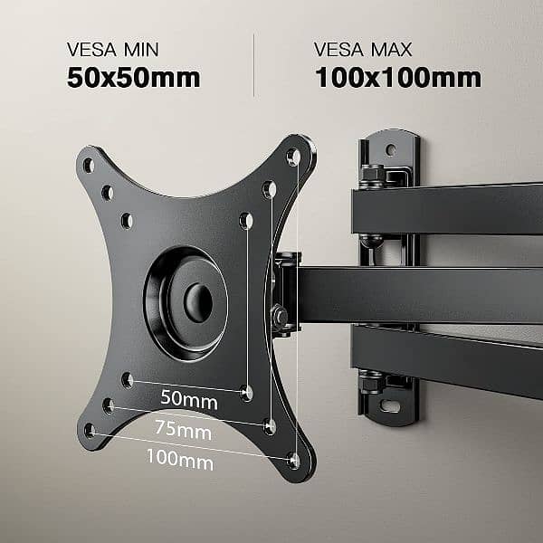 adjustable monitor moveable wall mount 360 rotation imported 3