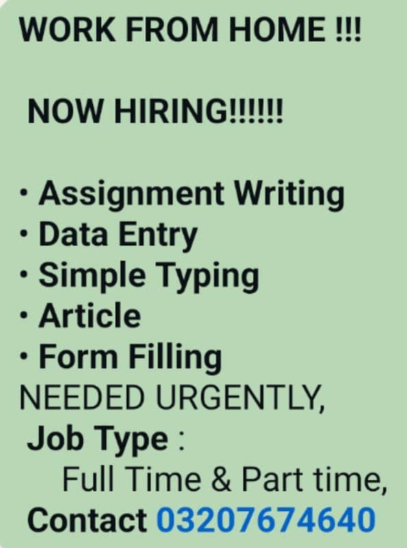 Urgent jobs Data typing Contect ,Assignment writing simple typing m/f 0