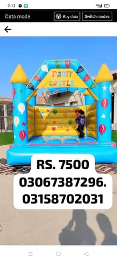 jumping castle /jumping slide / token ride /birthday decoration