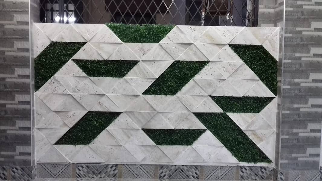 Marble Stone Wall - Grass Sand Stone wall - Mosaic wall - Wall Decor 6