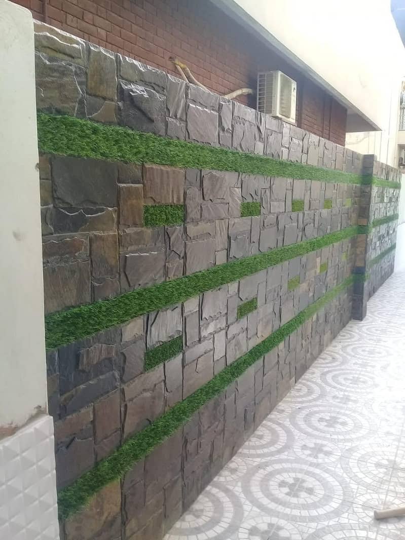 Marble Stone Wall - Grass Sand Stone wall - Mosaic wall - Wall Decor 8