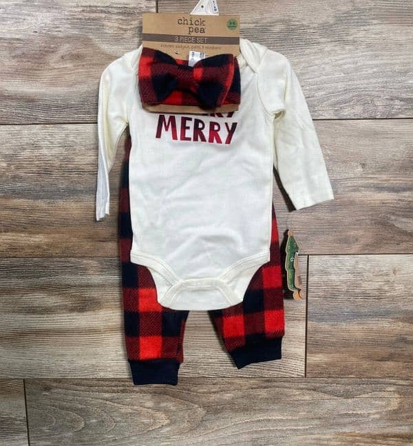 Chick Pea 3 pc Merry Bodysuit Set 2