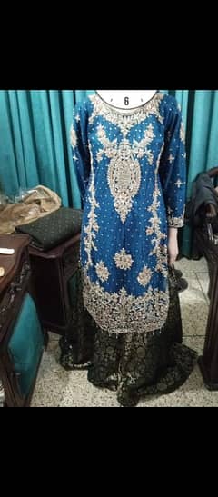 net shirt dupatta with banarsi sharara