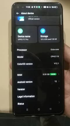 Oppo F17 pro 8-128