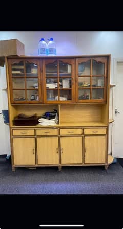 Showcase Cabinet With Glass Display Doors & Drawers Dinning