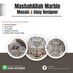 Inlay - Stairs Marbles - Inlay Flooring - Mosaic design - Marble floor