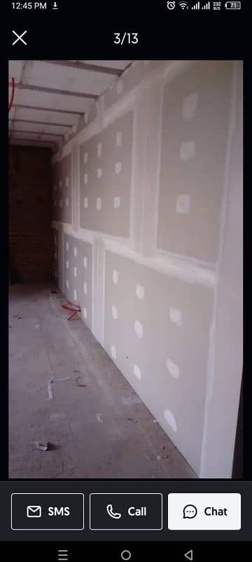 cement board partation, gypsum board,glass partation, wallpaper 2