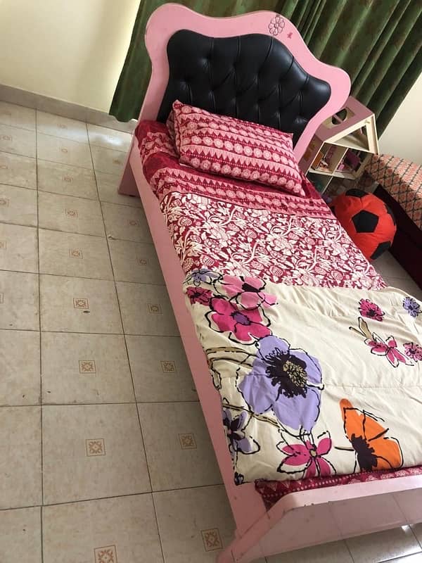 kids Wooden Bed with Matress 1