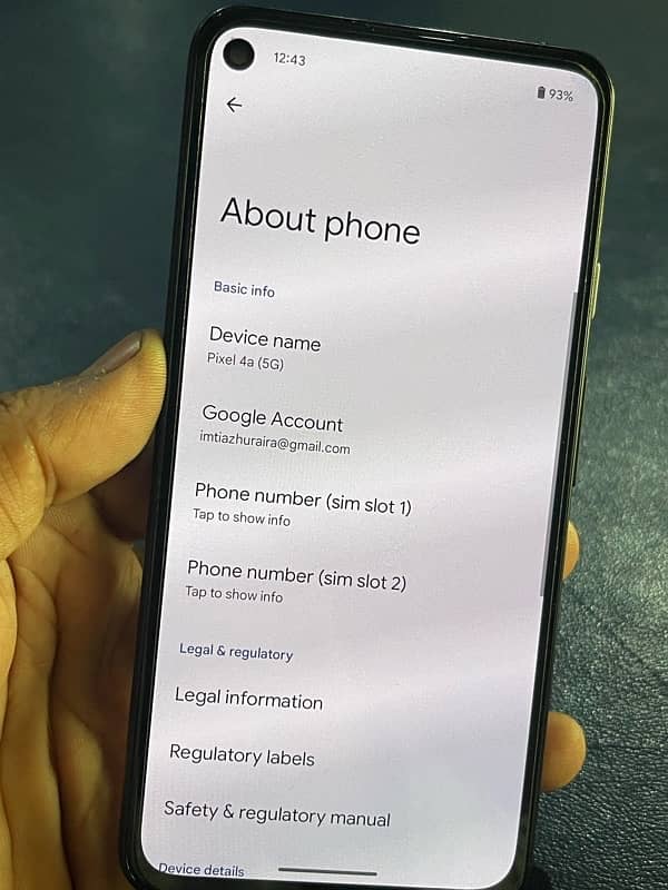 Google pixel 4a(5g) 6