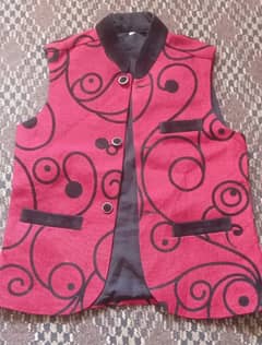 NEW RED VELVET VEST COAT FOR UR KID.