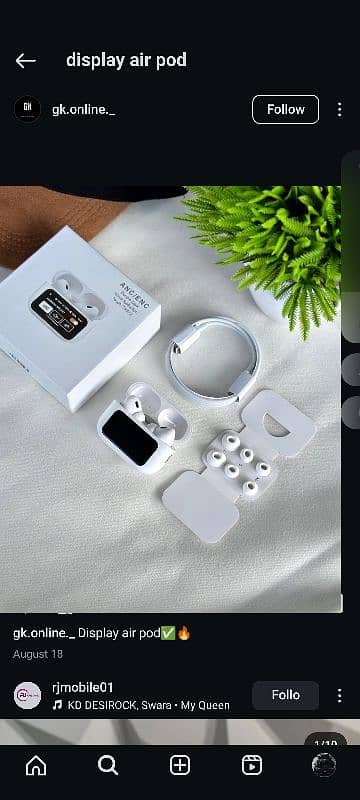 air pods pro with display + 20000 mah power bank 0