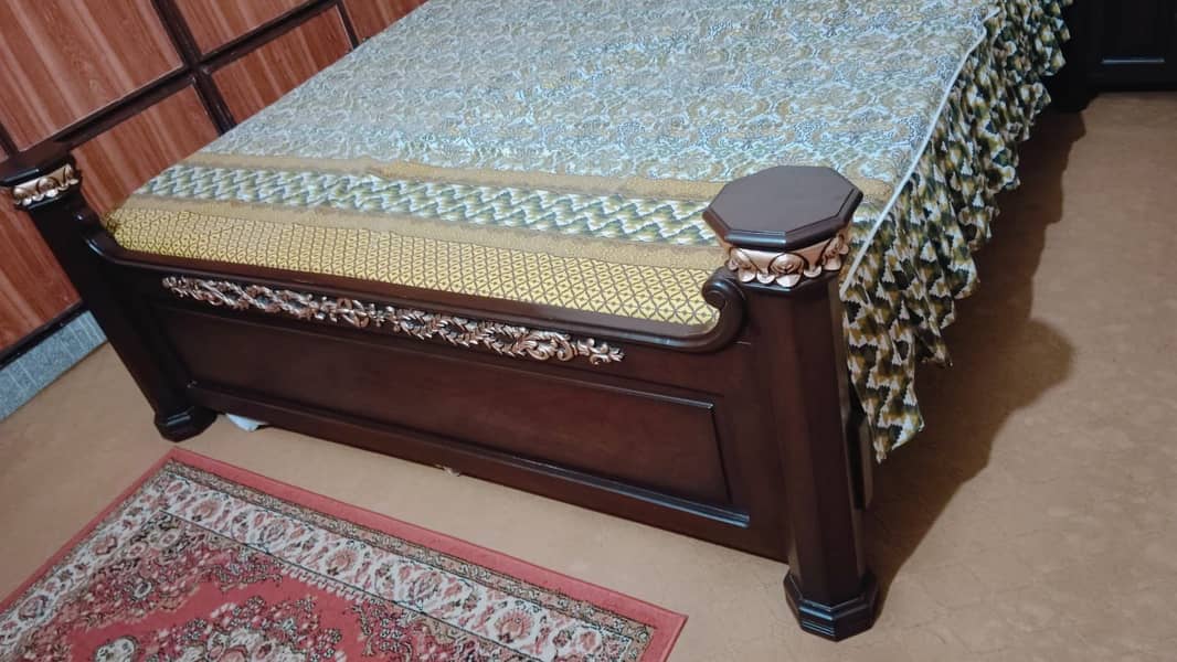 King size solid wood bed set 11