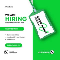 Video Editors Required