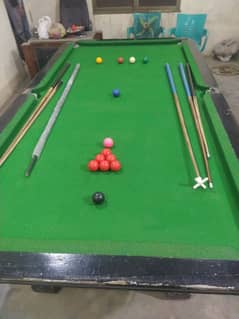 snooker, 8x4 wide table with all tyoe of balls.