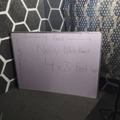 Brand New 4x3 Feet Whiteboard Wooden Frame -