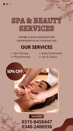 Home Spa services for female/ Spa and Salon Services/ Spa services.