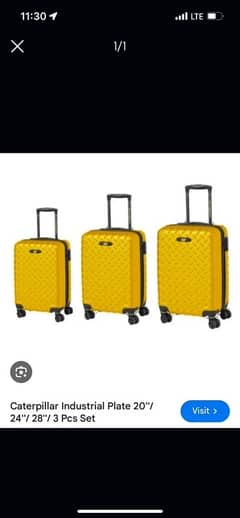 Caterpillar Brand New Luggage Bags Set of 3