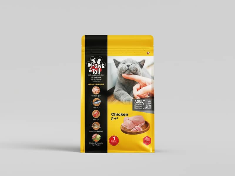 Cat Food - Paw & Tail | 1KG/450G Bag - Food for Adult Cats 1