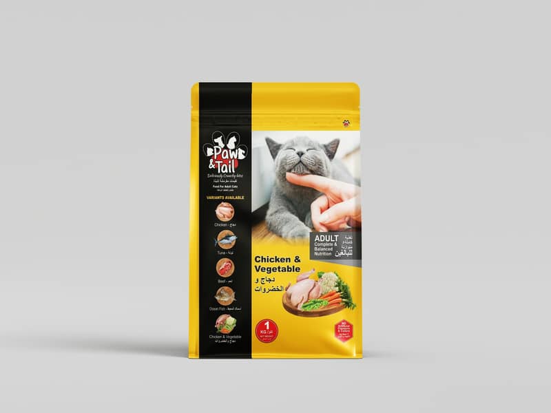 Cat Food - Paw & Tail | 1KG/450G Bag - Food for Adult Cats 7