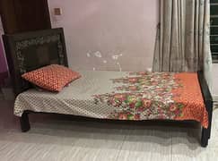 single bed with brand new matress  and two sofa chair