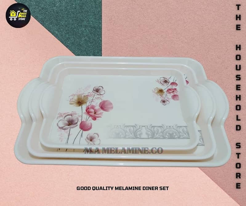 3 Pcs Tray Set Melamine 0