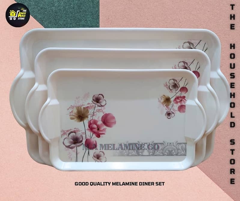 3 Pcs Tray Set Melamine 1