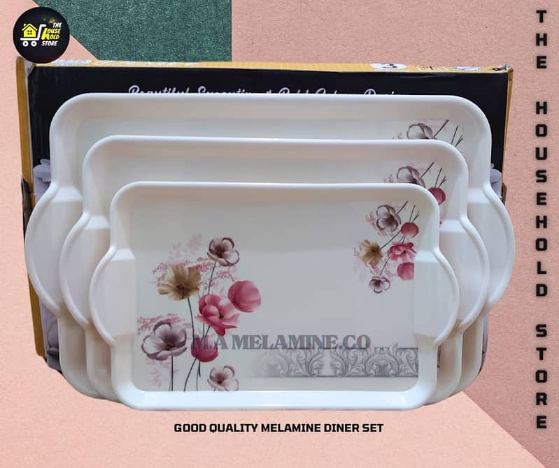 3 Pcs Tray Set Melamine 2