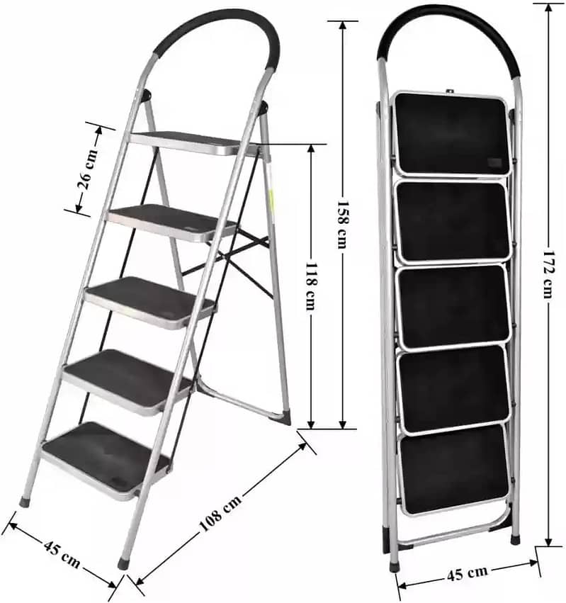 Folding Ladder, 2  steps Lader to 6 Steps Ladders Available 5