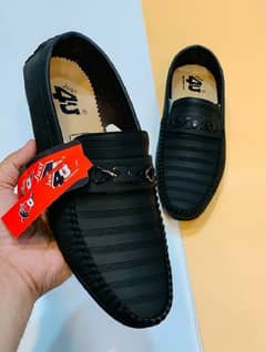 Men's black loafers