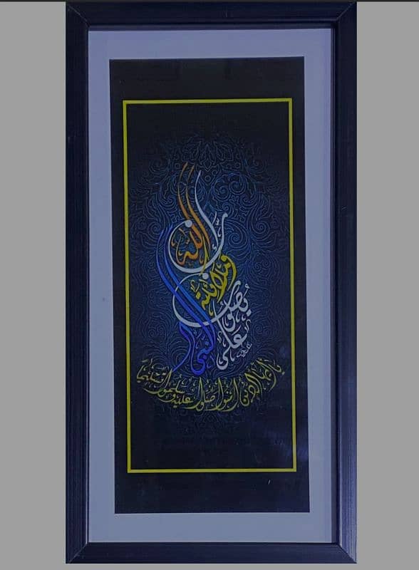 calligraphy painting with mirror frame 5