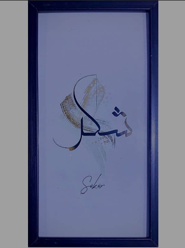 calligraphy painting with mirror frame 8