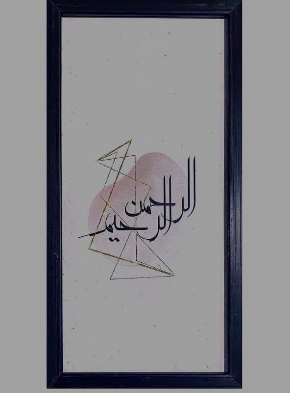 calligraphy painting with mirror frame 10