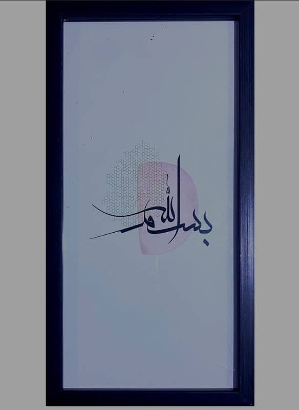 calligraphy painting with mirror frame 11