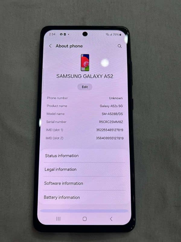 Samsung galaxy A52s 5g 8 Gb ram 128 Gb dual Sim pta approved 5