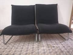 Pair of comfortable folding chairs at very reasonable price.