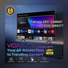 VIDAA SMART 50 55 65 INCHES SMART 4K LED TV 1 YEAR WARRANTY